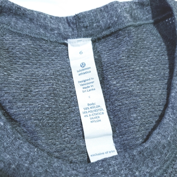 lululemon Grey Swiftly Tech Short Sleeve Crew SZ 6 - Picture 3 of 6